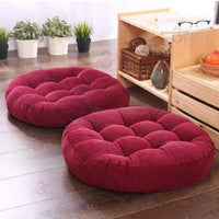 Round Velvet Floor Cushion – Tufted Tatami Meditation Seat Cushion (1 Pair / 2 Pieces)