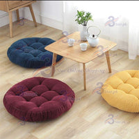 Round Velvet Floor Cushion – Tufted Tatami Meditation Seat Cushion (1 Pair / 2 Pieces)