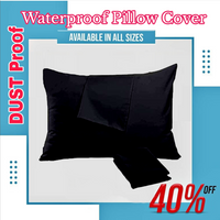 100% Waterproof Pillow Cover with Zipper | Dustproof & Allergen-Proof Pillow Protector