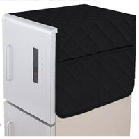 Quilted Refrigerator Top Cover with Side Pockets – Dustproof Fridge Cover