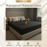 100% Waterproof Mattress Cover Fitted Style Dustproof & Breathable Bed Protector