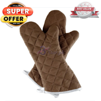 Heat-Resistant Quilted Oven Mitts & Baking Gloves – Kitchen Cooking & BBQ Gloves