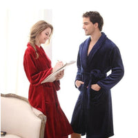 Luxury Coral Fleece Bathrobe for Women  Soft & Warm Winter Sleepwear  Night Gown
