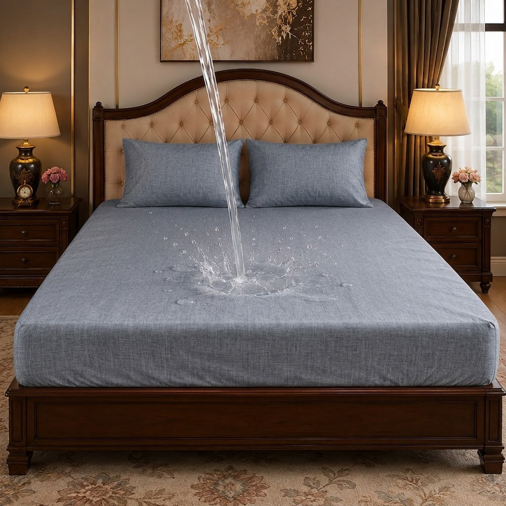 Premium Rubber Coated Export Quality Waterproof Mattress Protector – All Color Avaiable