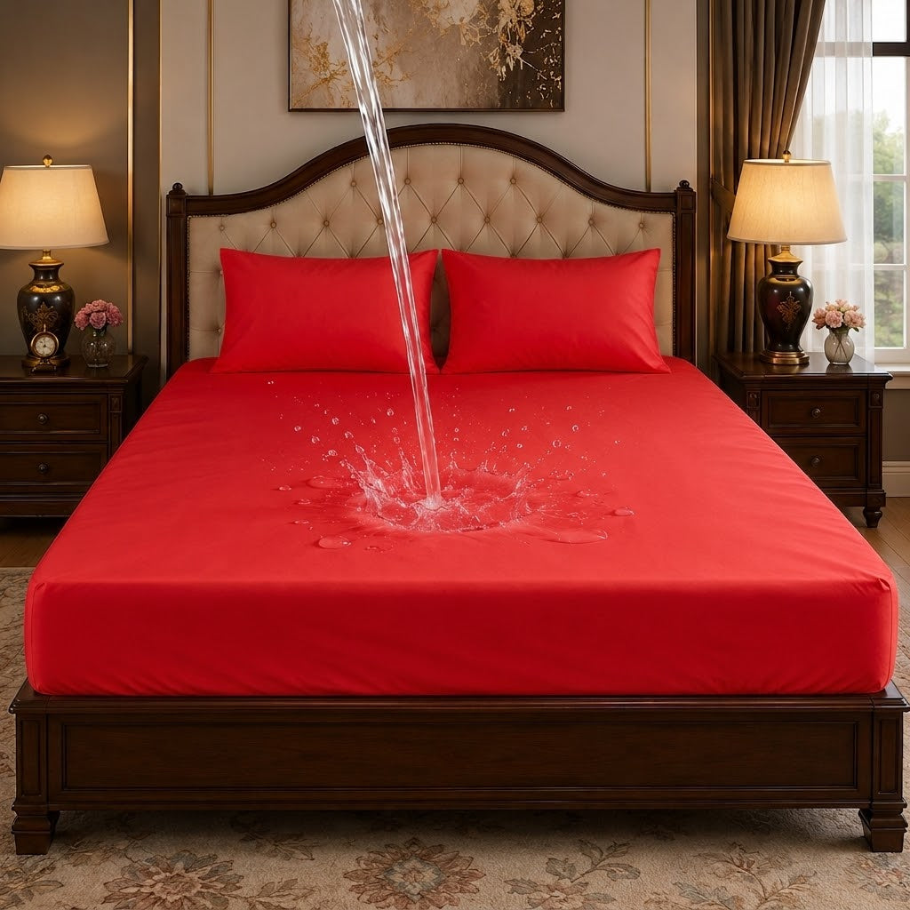 Premium Rubber Coated Export Quality Waterproof Mattress Protector – All Color Avaiable