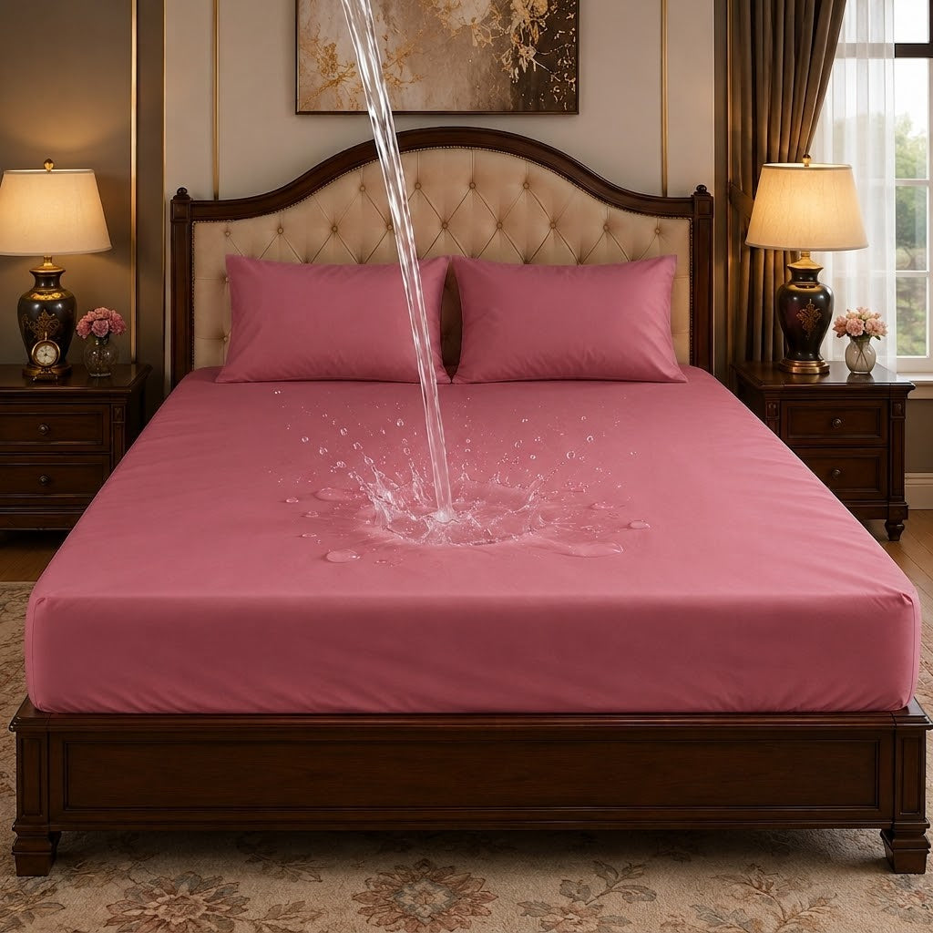 Premium Rubber Coated Export Quality Waterproof Mattress Protector – All Color Avaiable