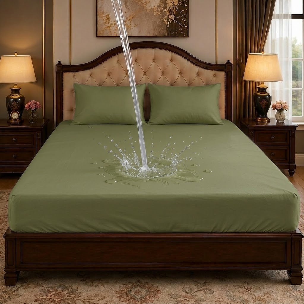 Premium Rubber Coated Export Quality Waterproof Mattress Protector – All Color Avaiable