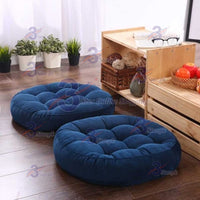 Round Velvet Floor Cushion – Tufted Tatami Meditation Seat Cushion (1 Pair / 2 Pieces)