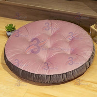 Round Velvet Floor Cushion – Tufted Tatami Meditation Seat Cushion (1 Pair / 2 Pieces)