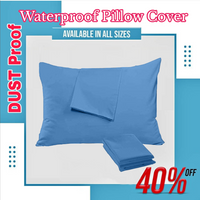 100% Waterproof Pillow Cover with Zipper | Dustproof & Allergen-Proof Pillow Protector