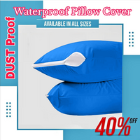 100% Waterproof Pillow Cover with Zipper | Dustproof & Allergen-Proof Pillow Protector