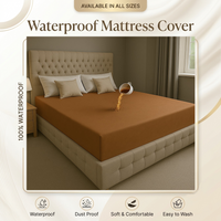 100% Waterproof Mattress Cover Fitted Style  Dustproof & Breathable Bed Protector