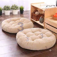 Round Velvet Floor Cushion – Tufted Tatami Meditation Seat Cushion (1 Pair / 2 Pieces)