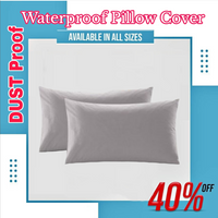 100% Waterproof Pillow Cover with Zipper | Dustproof & Allergen-Proof Pillow Protector