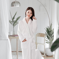 Luxury Coral Fleece Bathrobe for Women  Soft & Warm Winter Sleepwear  Night Gown