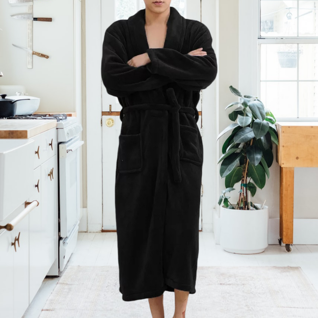 Luxury Coral Fleece Bathrobe for Women  Soft & Warm Winter Sleepwear  Night Gown