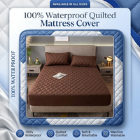 100% Waterproof Quilted Mattress Protector – Fitted Breathable Bed Cover (All Sizes)
