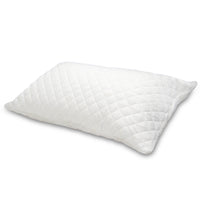 Quilted Pillow Cover & Protector  Soft Diamond Stitched Pillow Case White (1 Pair)2 Piece